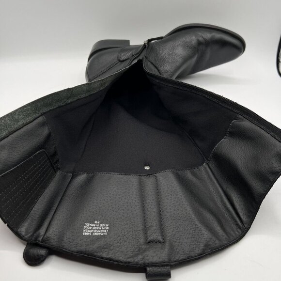 Matisse Womens 8  Sargent Black Leather Zip Riding Boots Button Brazil Made Goth - Picture 9 of 16